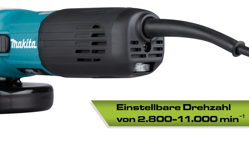 Makita Winkelschleifer mit Drehzahlregelung