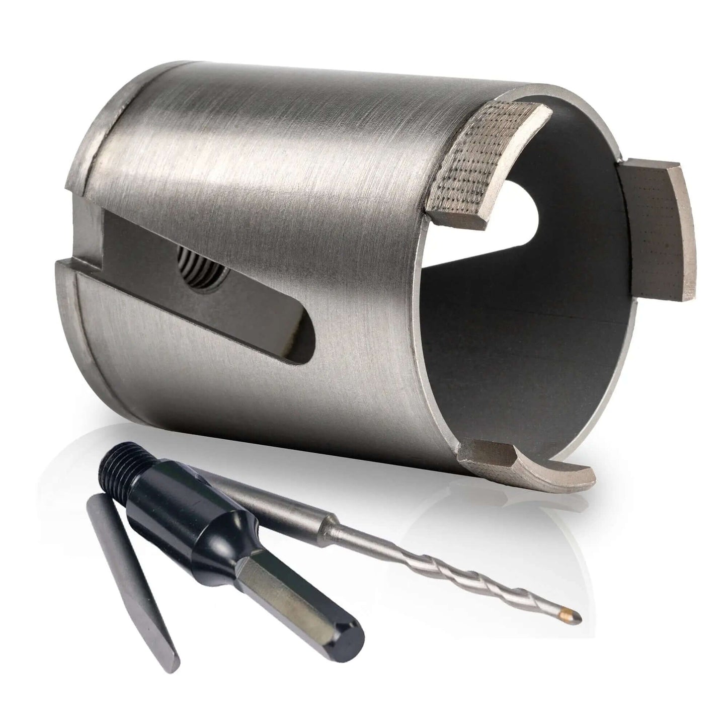 Matrix Diamant Bohrkrone 68mm mit Bohrer für Beton und Stein, professionell und hochverdichtet, präzises Bohren.