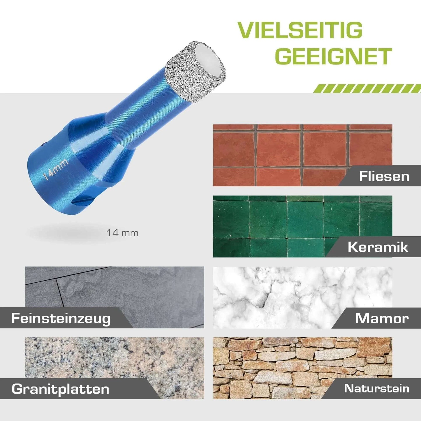 Profi Fliesenbohrer 14 mm M14 - rendech®