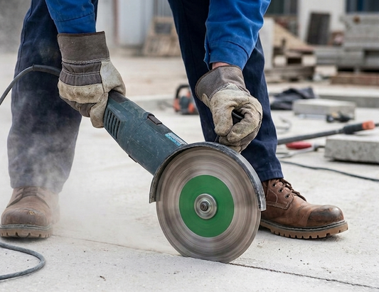 Beton schneiden mit Winkelschleifer - rendech Diamantwerkzeuge