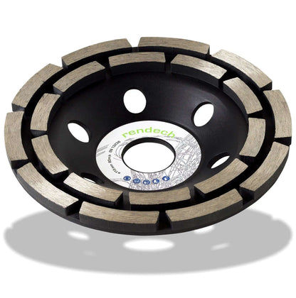 Schleiftopf 115 mm für Beton und Stein, geeignet zum Entfernen von Fliesenkleber und anderen Materialien.