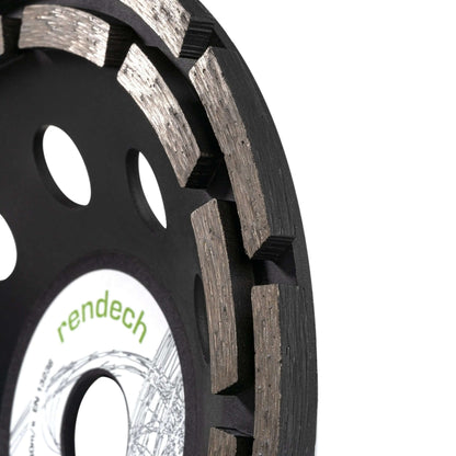 Betonschleifer 180mm Schleifteller für Estrich und Beton, hochqualitative Segmente für effizientes Schleifen.