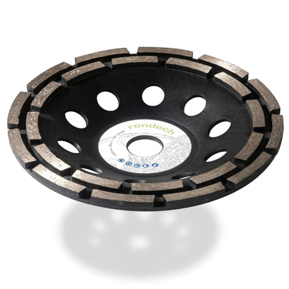 Betonschleifer 180mm Schleifteller für Estrich, Beton und Mauerwerk mit 2-reihigen Segmenten.
