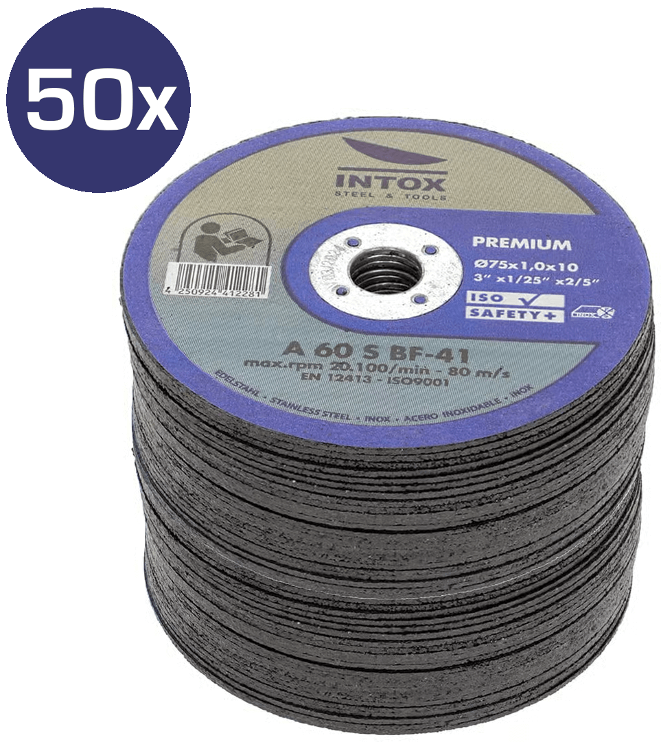 INTOX Trennscheibe 75 mm für Metall, Edelstahl uvm. – hochwertige Flexscheiben