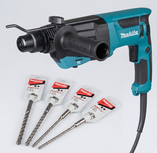 Makita Bohrhammer HR2670 - Set mit 4x NEMESIS2 Bohrer