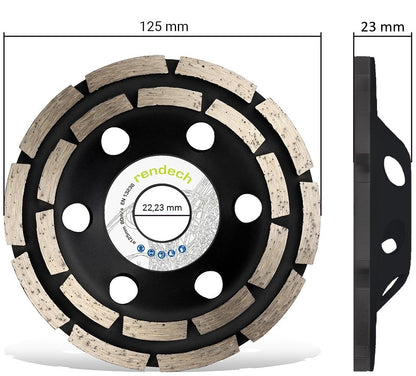 Diamant Schleiftopf 125 mm für Beton, Fliesenkleber uvm.