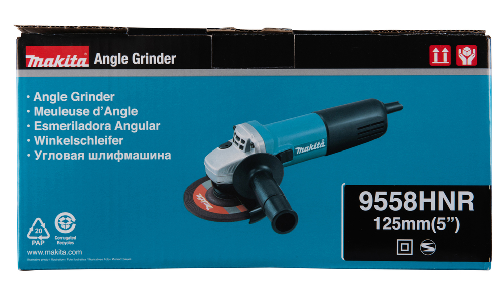 Makita Winkelschleifer 125 mm 840 W - All-in-One Set