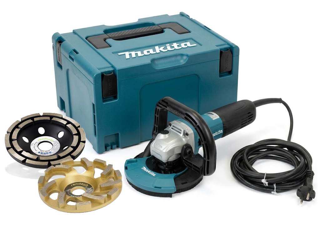 All-in-One Set Makita Betonschleifer mit Absaugung. 