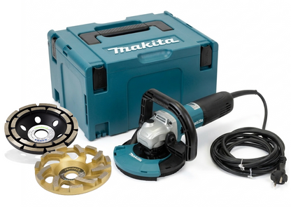 All-in-One Set Makita Betonschleifer mit Absaugung. 