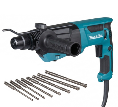 Makita Bohrhammer HR2670 - Set mit 8x NEMESIS2 Bohrer
