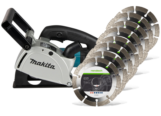 Makita Mauernutfräse SG1251J - Set mit 8x Diamantscheiben