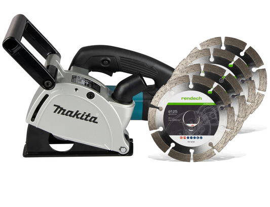 Makita Mauernutfräse SG1251J - Set mit 4x Diamantscheiben