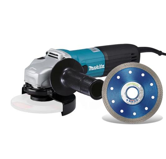 Makita Winkelschleifer 125 mm 1400 W + Premium Fliesenscheibe