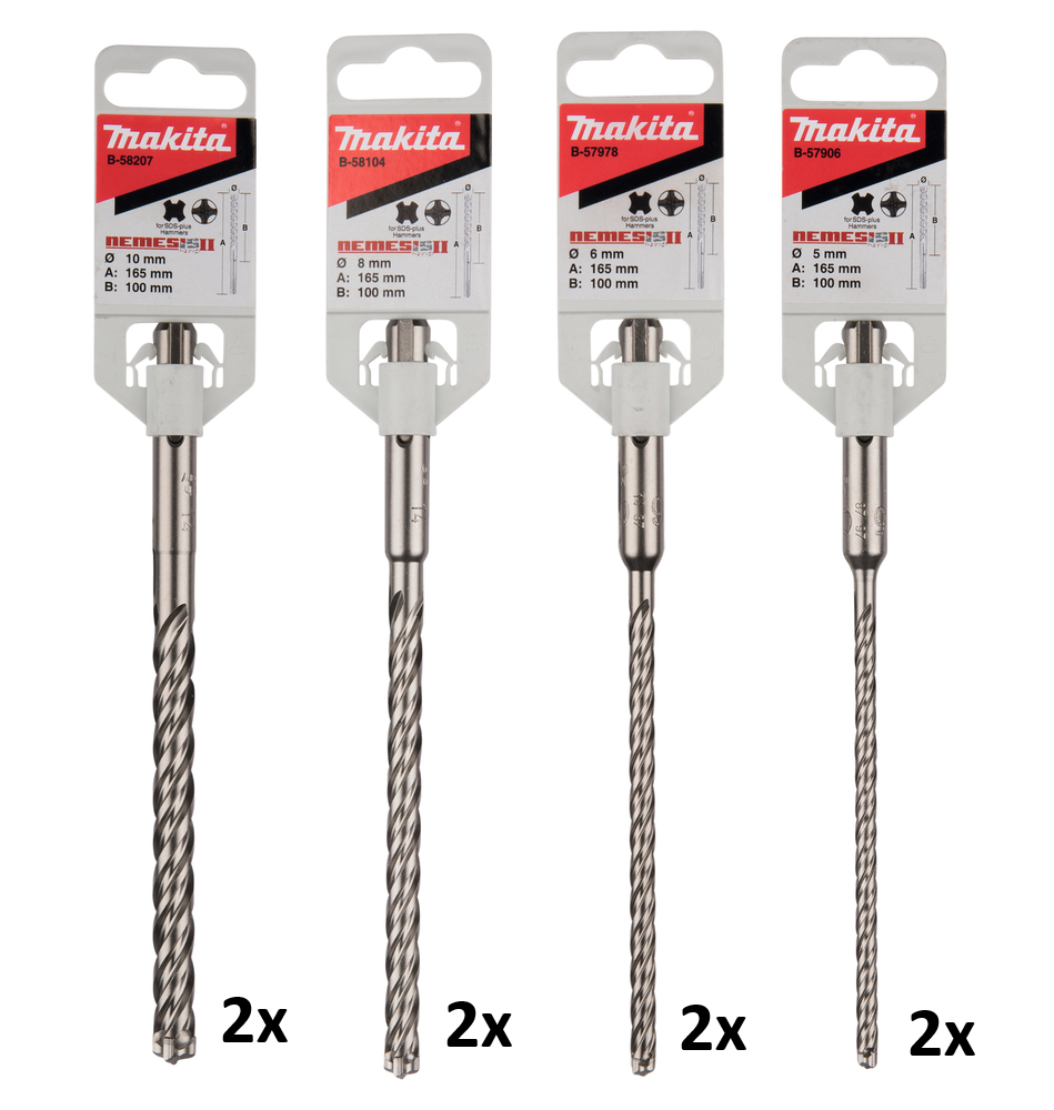 Makita Bohrhammer HR2670 - Set mit 8x NEMESIS2 Bohrer