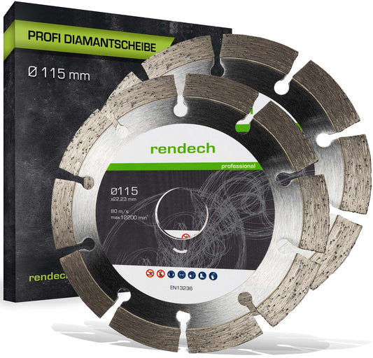 Diamant Trennscheibe 115 mm für Beton und Stein mit Profi-Qualität, langlebig und effizient.