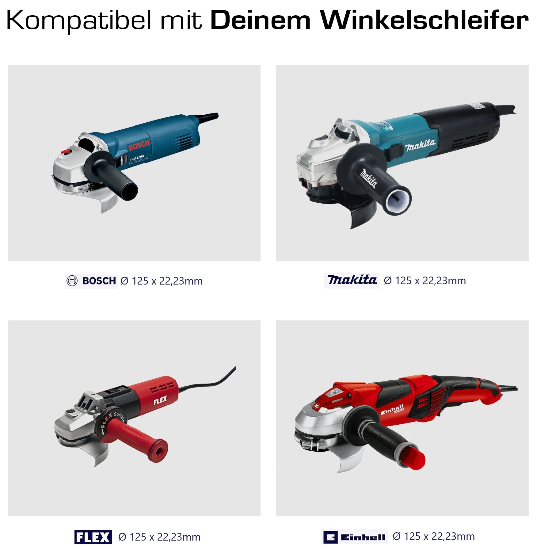 rendech Topfscheibe kompatibel für Winkelschleifer mit 125 mm