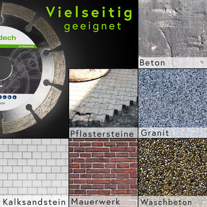 rendech Flex Trennscheibe 115 mm für Beton, Stein, Mauerwerk, Granit uvm.
