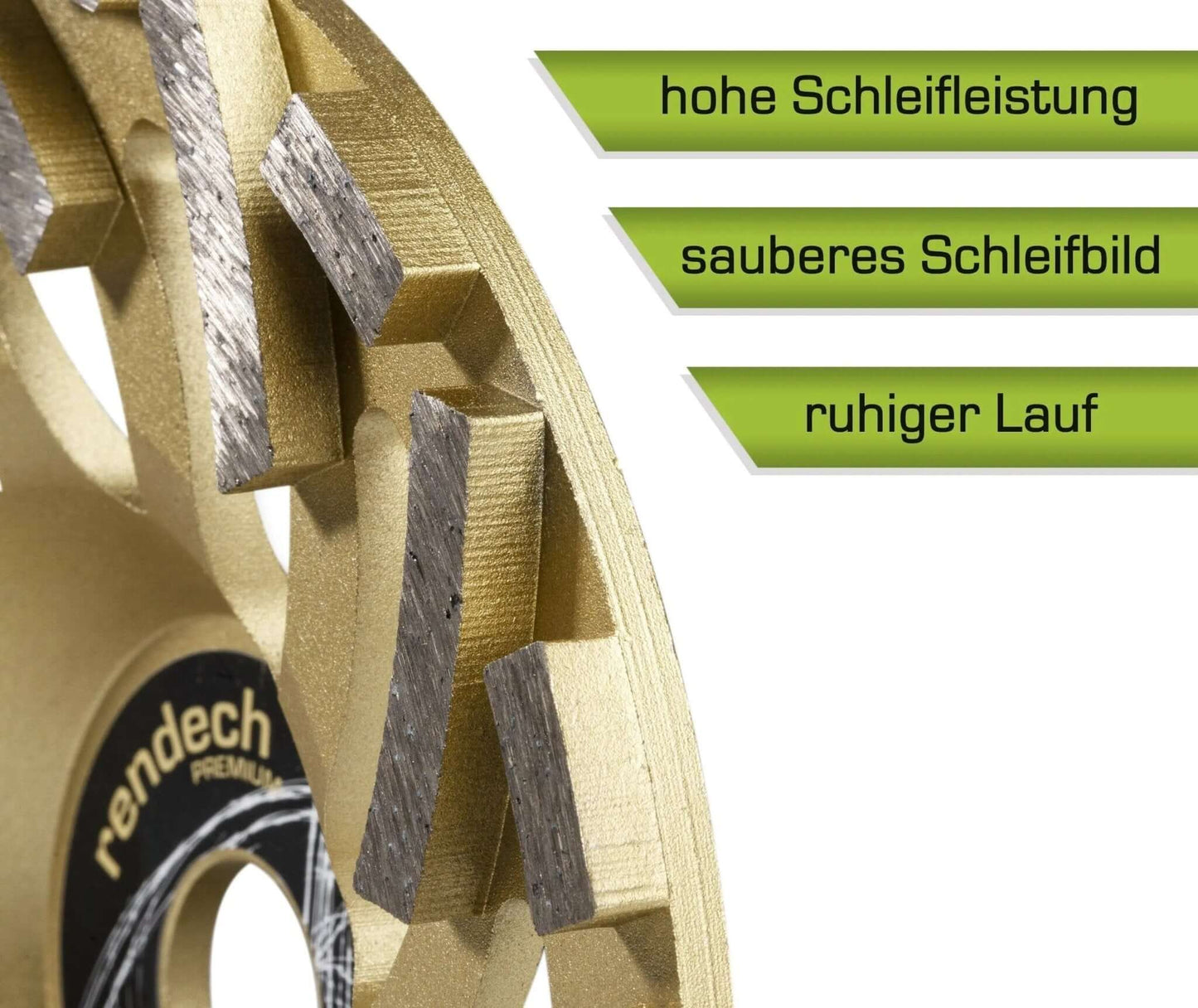 Profi Diamant Topfscheibe 180 mm mit hoher Schleifleistung und ruhigem Lauf, ideal für Beton und Naturstein.