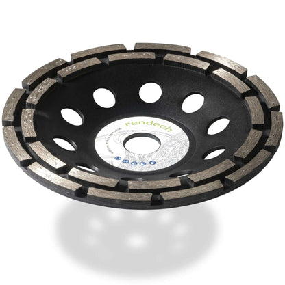 Diamantschleiftopf 180 mm für Beton und Estrich mit 2-reihigen Segmenten für Profi Schleifarbeiten.