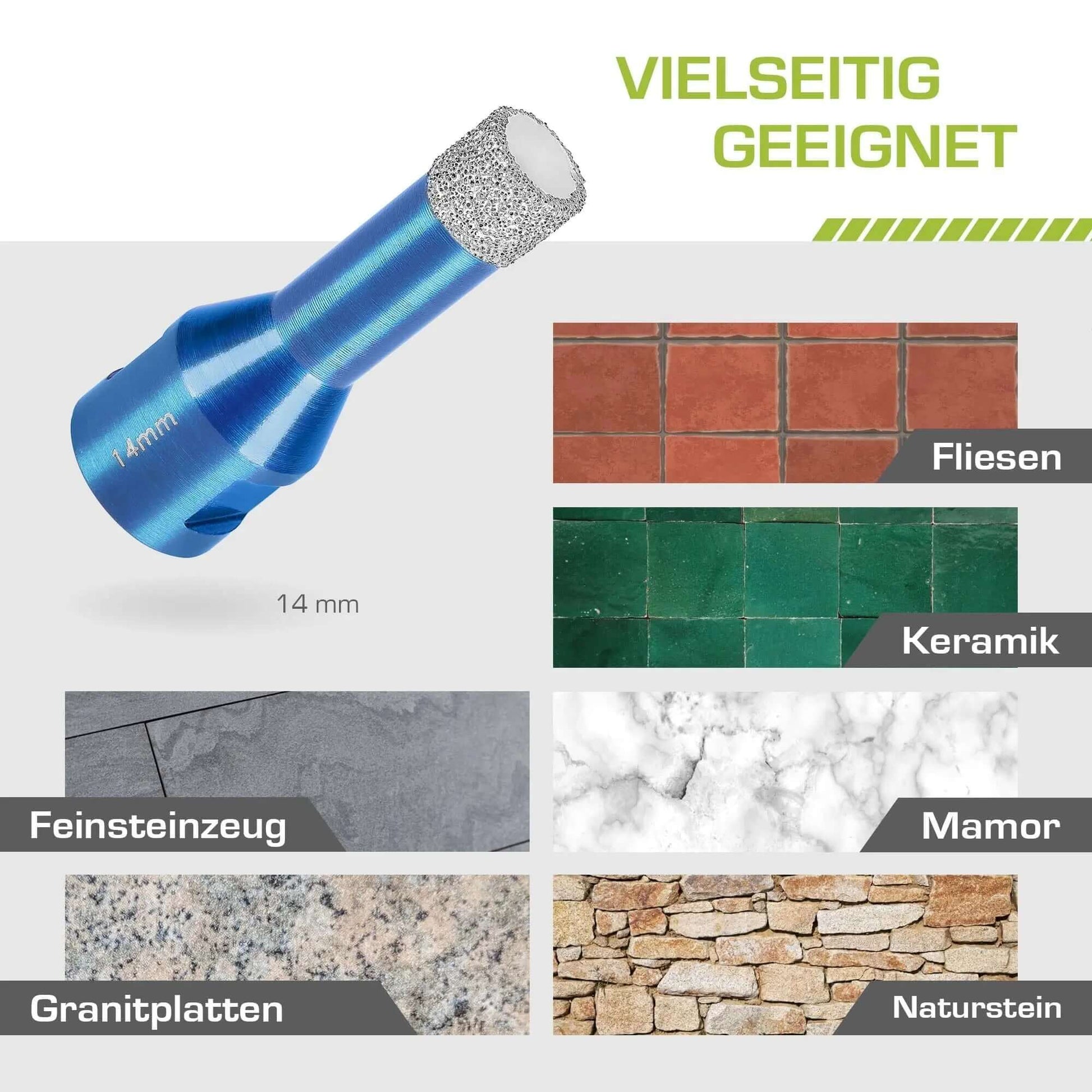 Profi Fliesenbohrer 14 mm M14 - rendech®