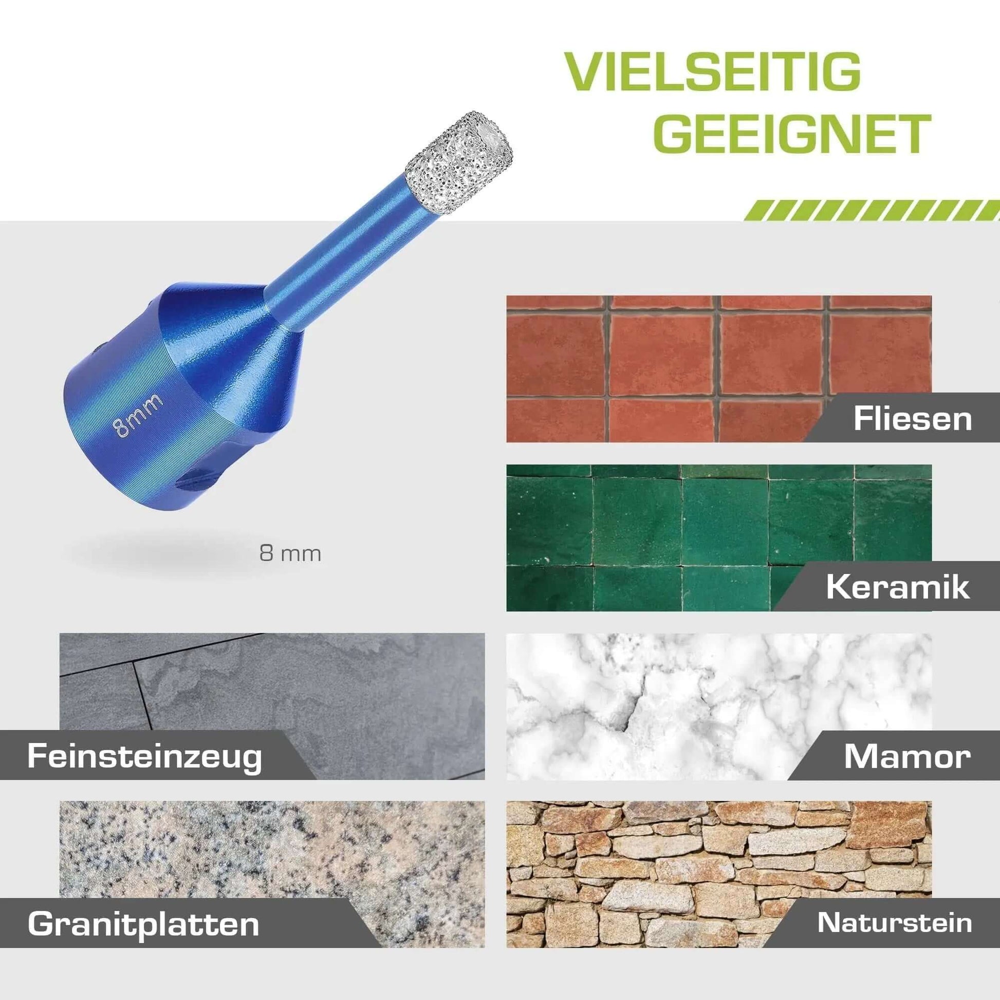 Profi Fliesenbohrer 8 mm M14 - rendech®