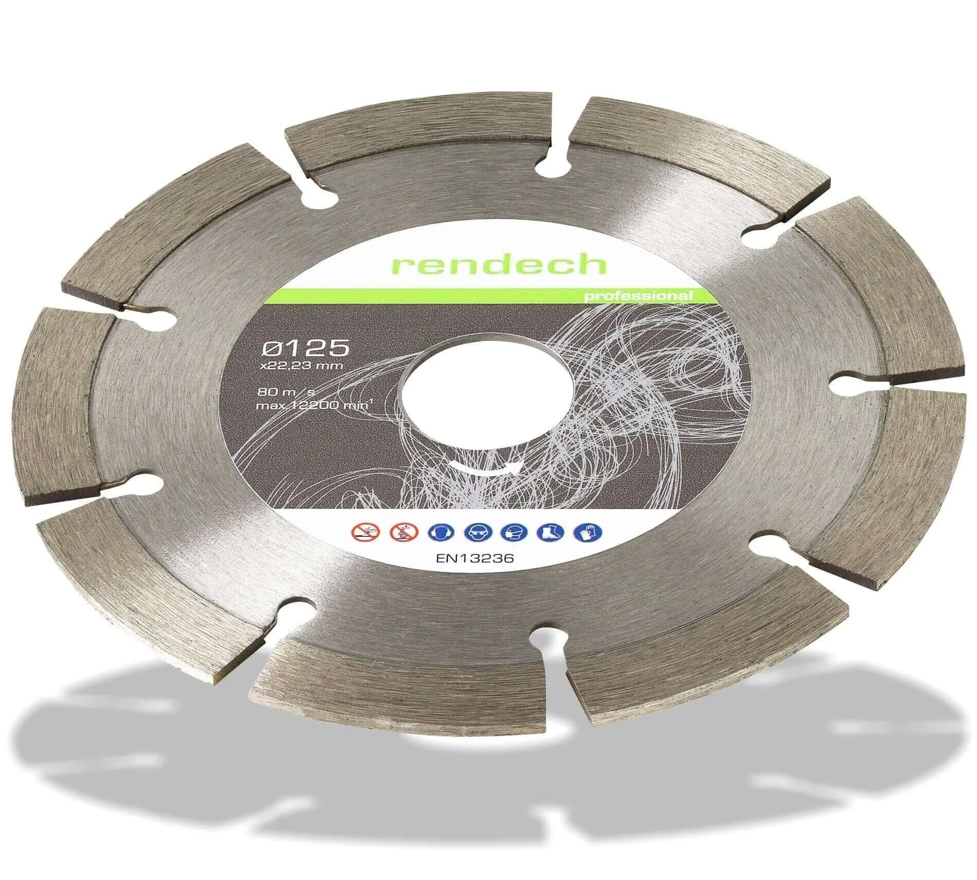 Diamantscheibe 125 mm für Beton und Stein mit hoher Schneidleistung und langer Lebensdauer, EN13236 zertifiziert.