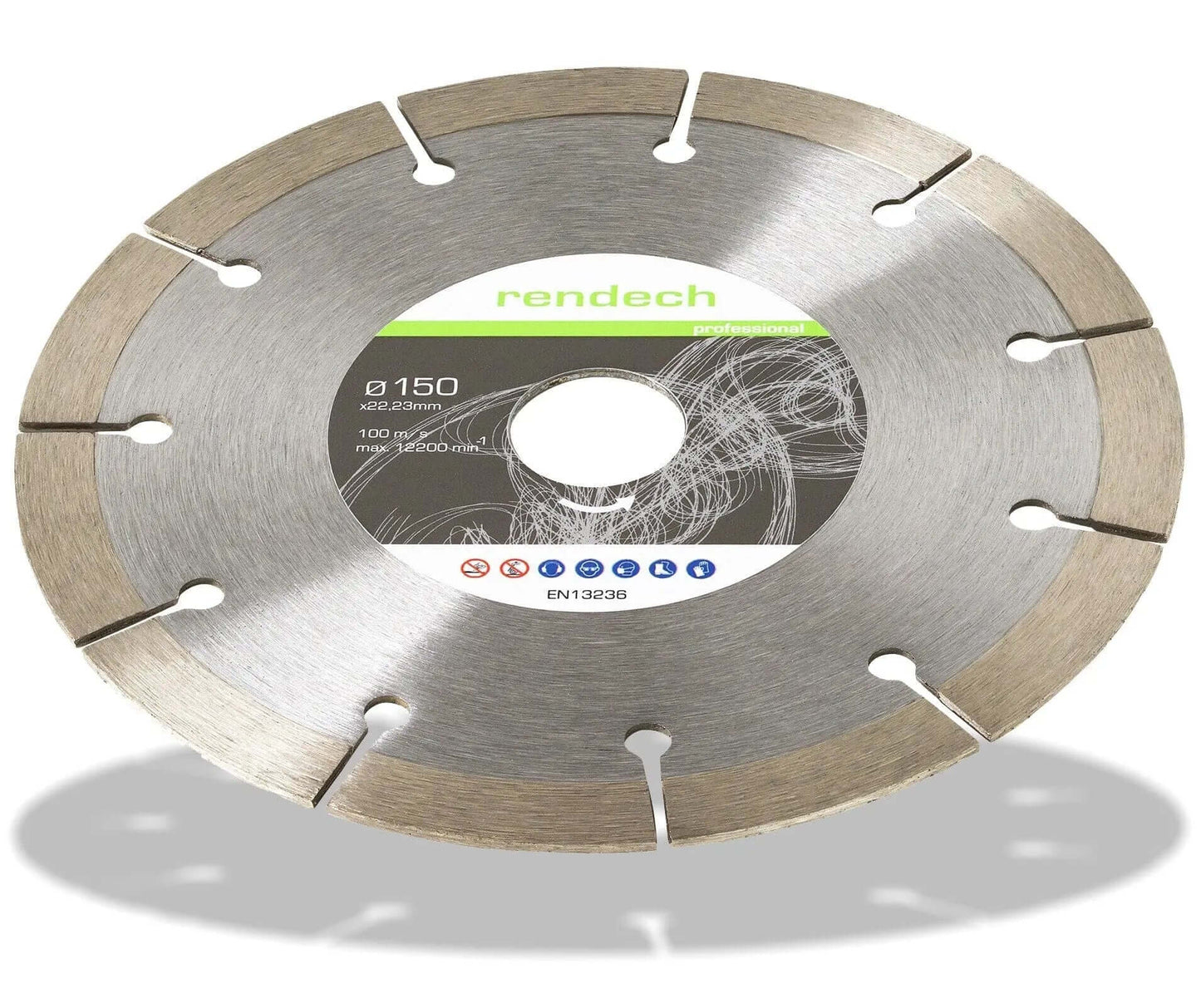 Diamantscheibe 150 mm für Beton und Stein, Profi Qualität, hohe Schneidleistung, gefertigt nach Norm EN13236.