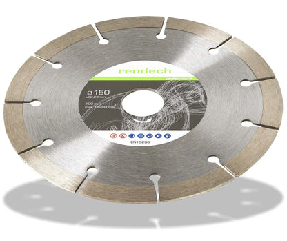 Diamantscheibe 150 mm für Beton und Stein, Profi Qualität, hohe Schneidleistung, gefertigt nach Norm EN13236.