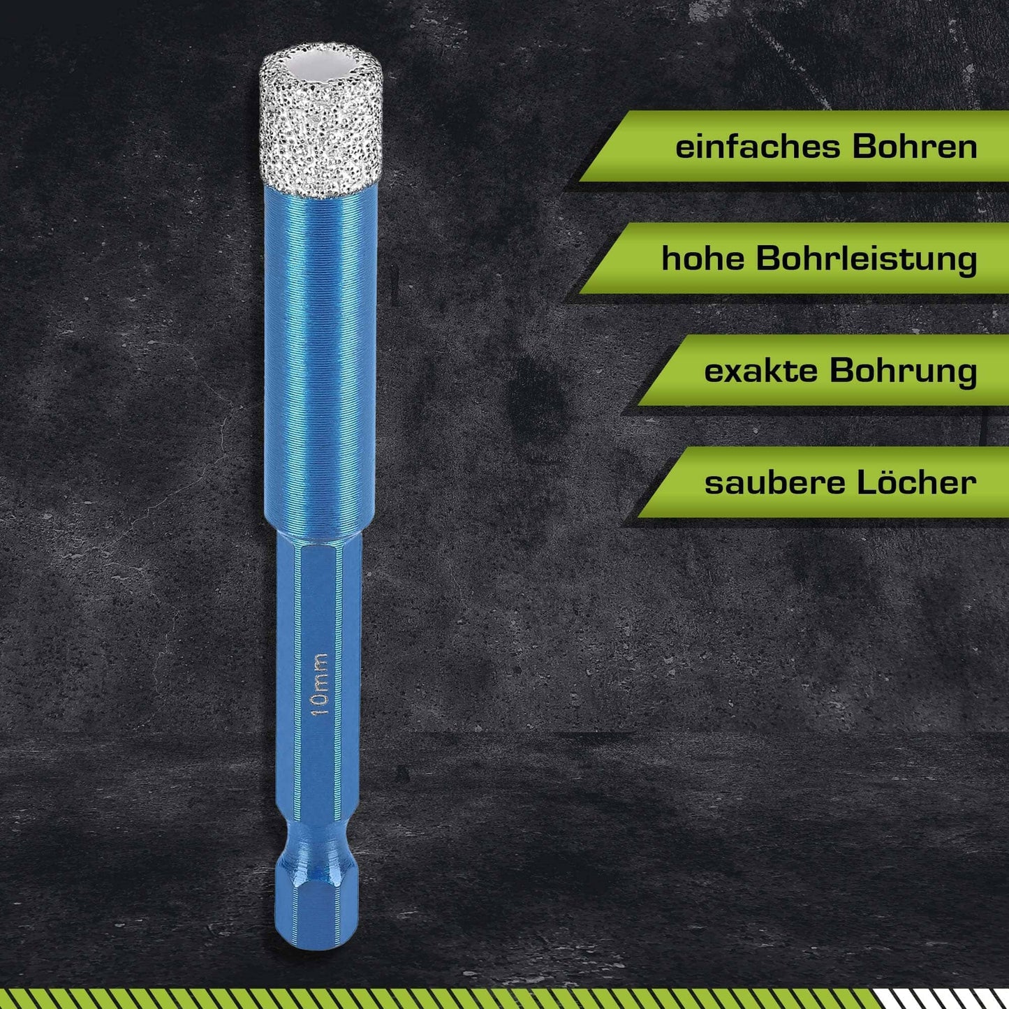 Profi Diamantbohrer 10 mm BIT - rendech®