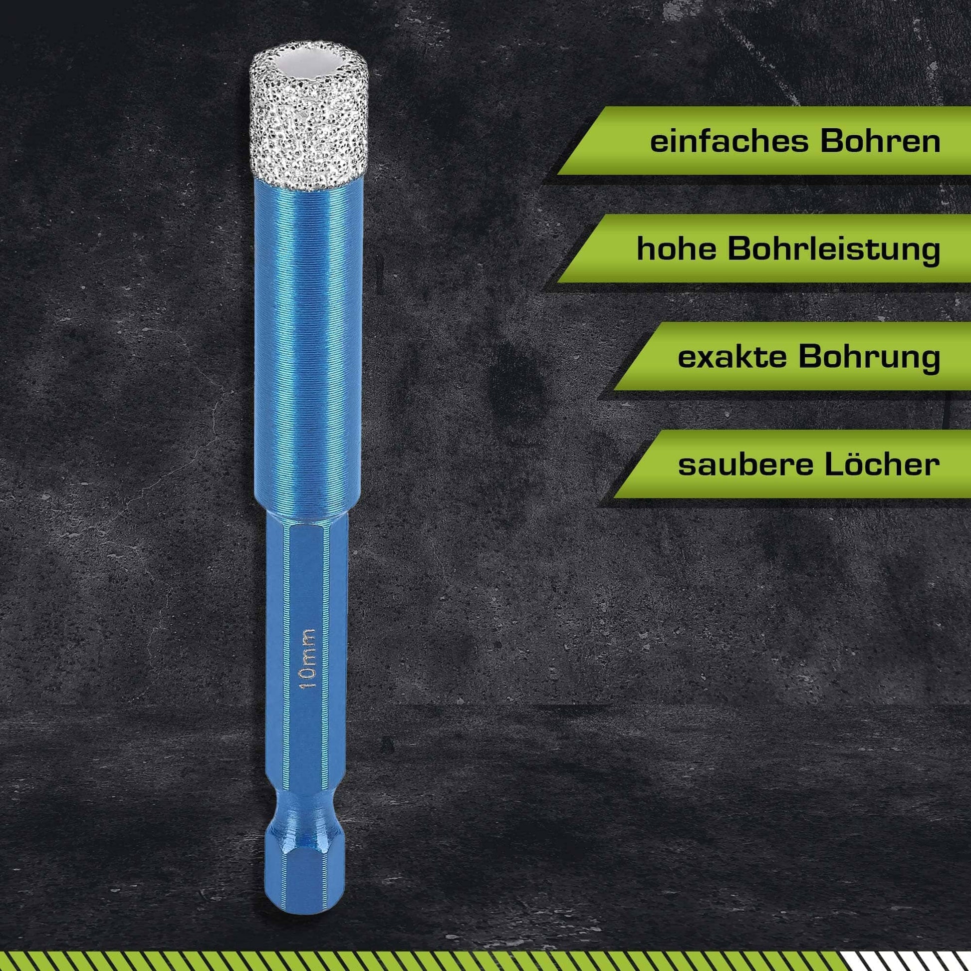 Profi Diamantbohrer 10 mm BIT - rendech®