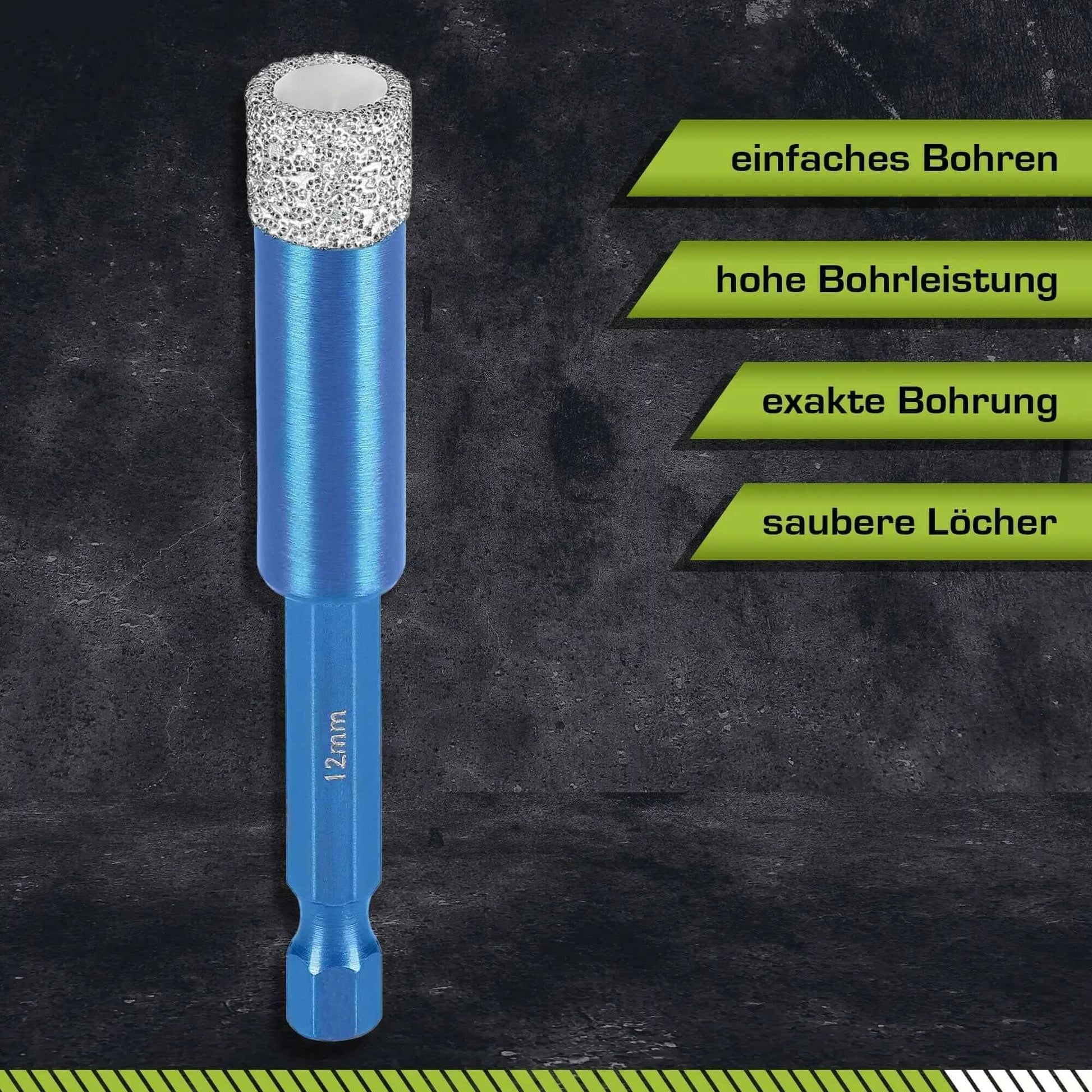 Profi Diamantbohrer 12 mm BIT - rendech®