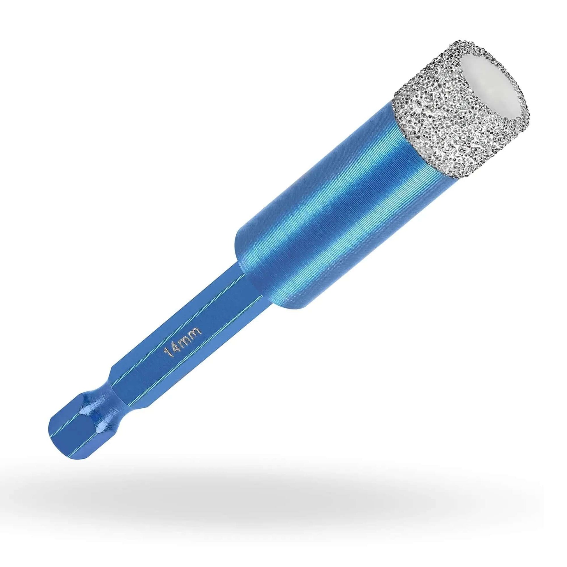 Profi Diamantbohrer 14mm mit Vakuum-Diamantsegementen für exakte Bohrungen in harte Materialien.
