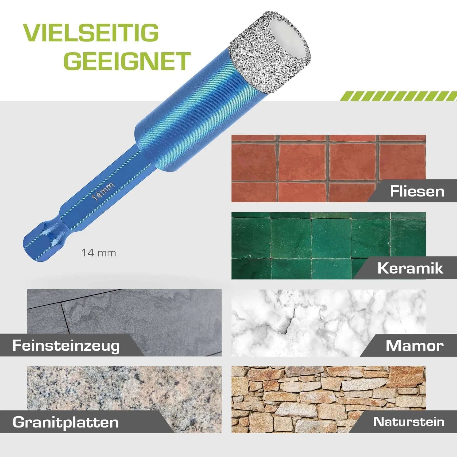 Profi Diamantbohrer 14mm BIT - rendech®