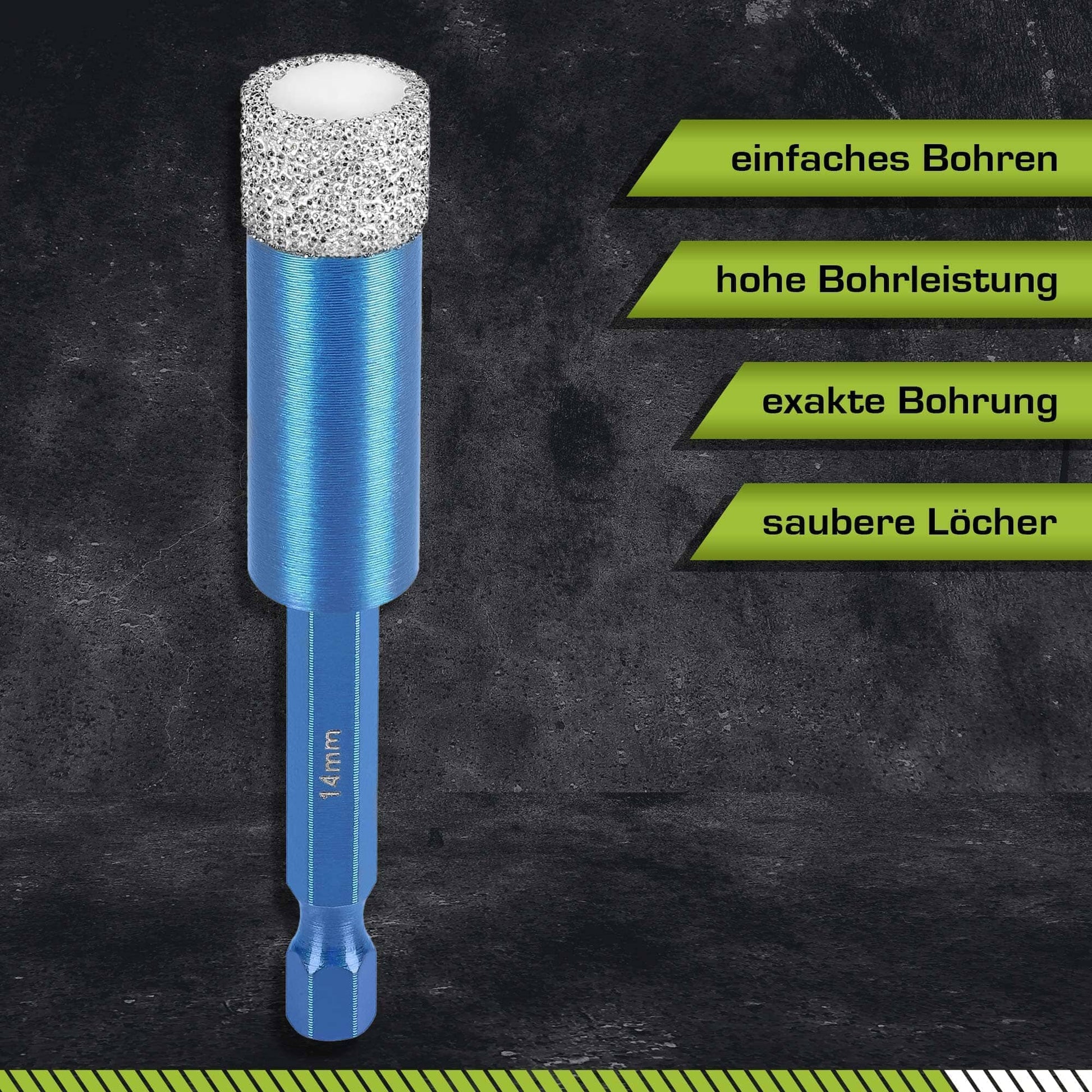 Profi Diamantbohrer 14mm BIT - rendech®