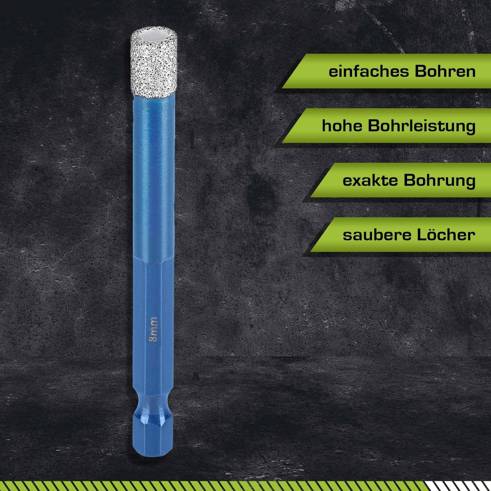 Profi Diamantbohrer 8 mm BIT - rendech®