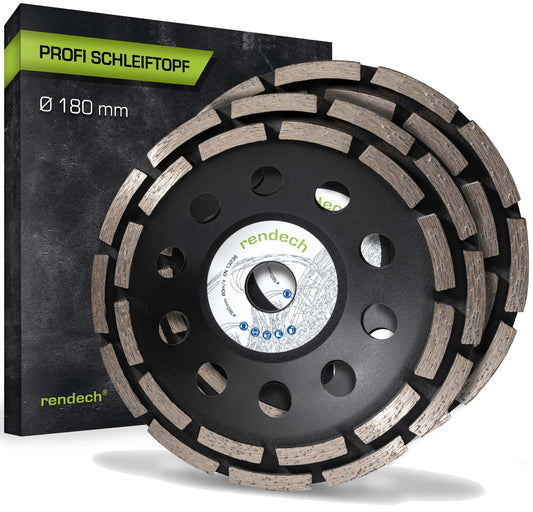 Betonschleifer 180mm Profi Schleiftopf für Estrich, Beton und Mauerwerk, hohe Flächenleistung.