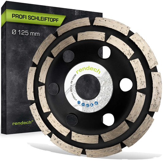 Diamant Schleiftopf 125 mm für Beton, Fliesenkleber, Profi Qualität, effiziente Schleifleistung